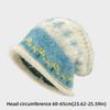 Fair Isle Style Pullover Hat Windproof Beanies Hat Comfortable Jacquard Knitted Hat  For Women