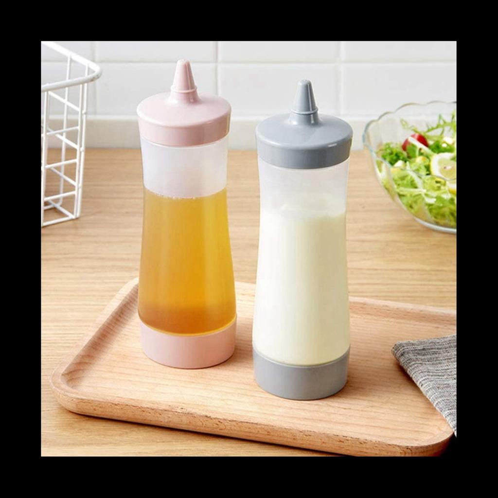 6 sztuk butelek na sosy do wyciskania Ketchup Butelka Pojemniki na musztardę do kuchni Sosy, Beżowe