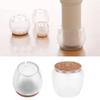 16Pcs Transparent PVC Table Chair Furniture Leg Non Slip Foot Cap Cups Cover Floor Protector