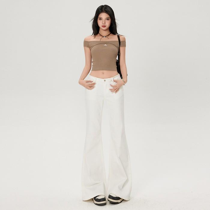 

Женские повседневные модные джинсы с высокой талией, прямые, длиной до пола XS