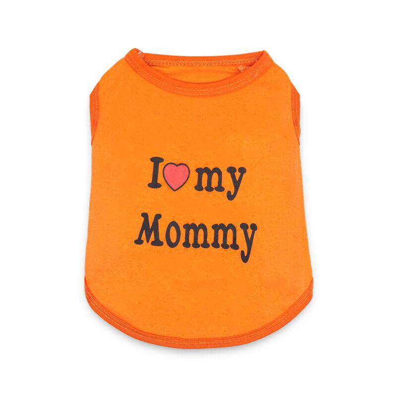 Pet Clothing: Daddy & Mommy Vest for Small Dogs - Spring, Summer, Autumn Styles.