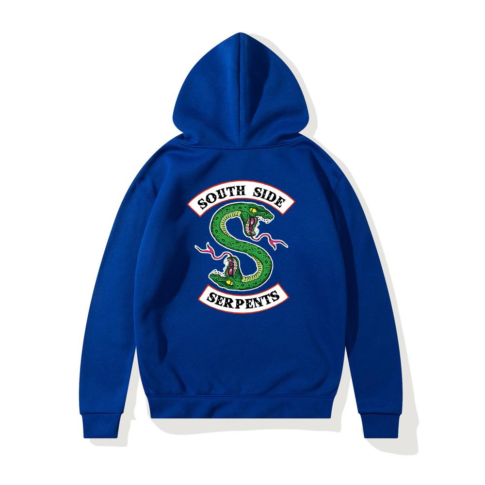 Hip Hop Riverdale South Side Serpents Women Hoodies Fleece Woman Harajuku Pullover Y2K Unisex Hoody Clothes Streetwear
