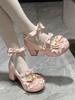 Enchanting Lolita Mary Jane Shoes - Round Toe with Bow for Women