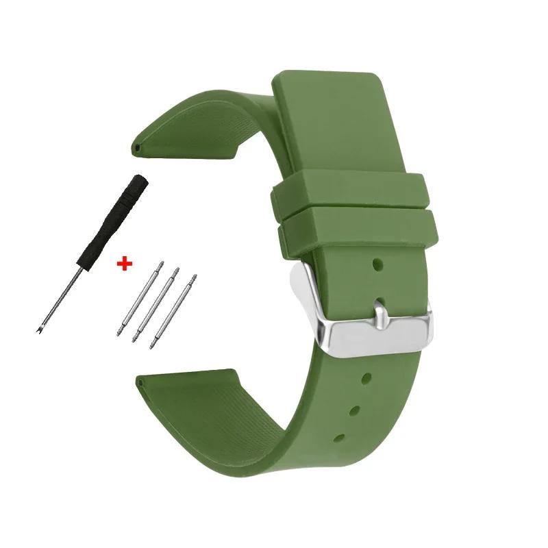 Silicone Watch Straps 20mm 14/16/18mm 22mm 24mm for Smart Watches Bracelet Soft Rubber Watchband for Men Women Watch Accessories