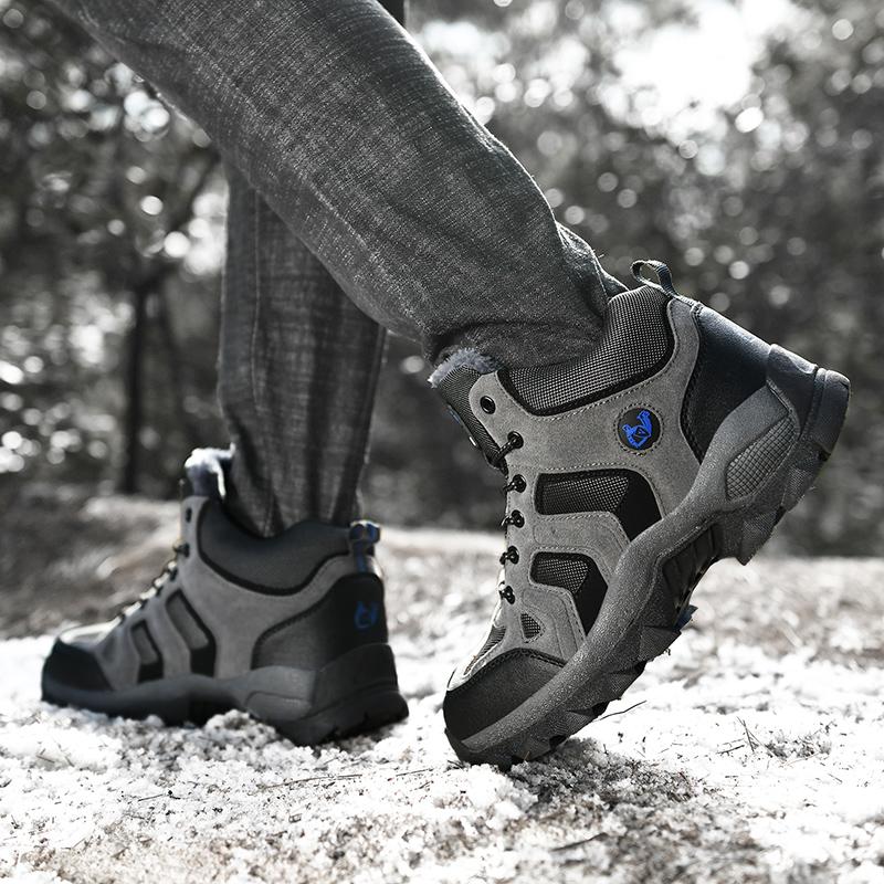 New Mid Top Outdoor Shoes Cotton Shoes Warm Mountaineering Shoes Men's Shoes Women's Shoes Large Size