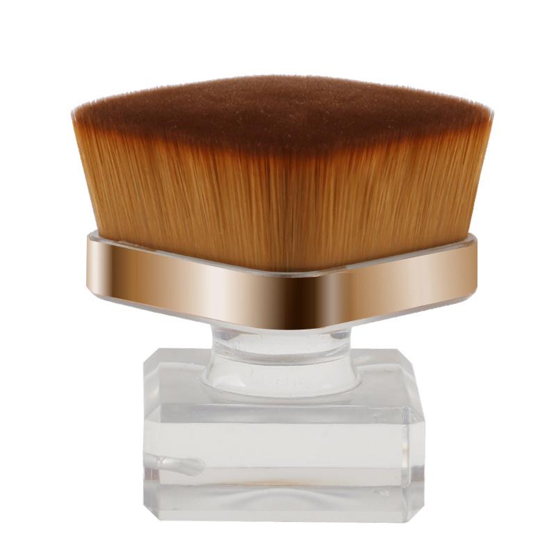 Sihirli Düz Başlı Kapatıcı ve Fondöten Fırçası - Emici Olmayan, Taşınabilir, Çizgisiz Makyaj Aracı