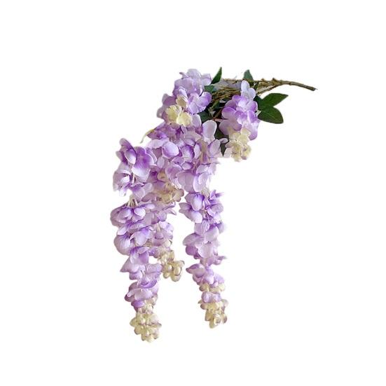 Искусственная глициния, искусственная глициния, свисающая лоза с длинным стеблем для высокой вазы, декор для дома, вечеринки, свадьбы, цветочная композиция
