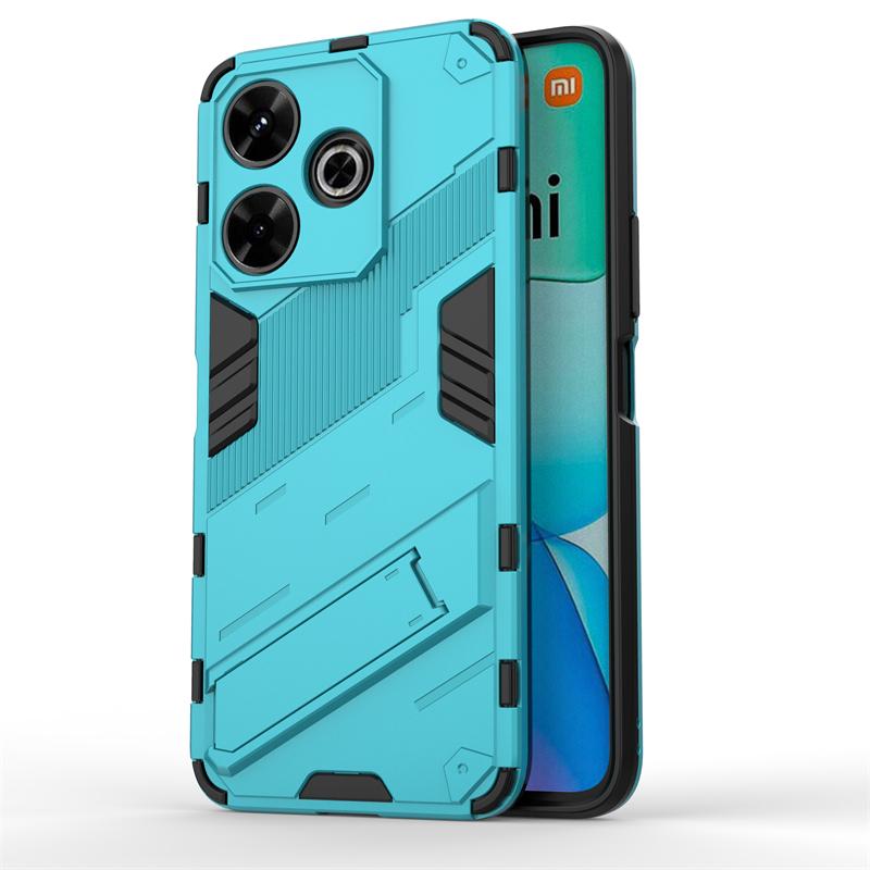Phone Holder Case For Xiaomi Poco M6 4G Case Bumper Anti-knock Armor Full Back Cover For Poco M6 Case For Poco M6 4G 6.79 inch