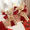Complete Wedding Corsage Set for Groom, Bride, and Parents: Boutonniere and Brooch Collection for a Perfect Ceremony