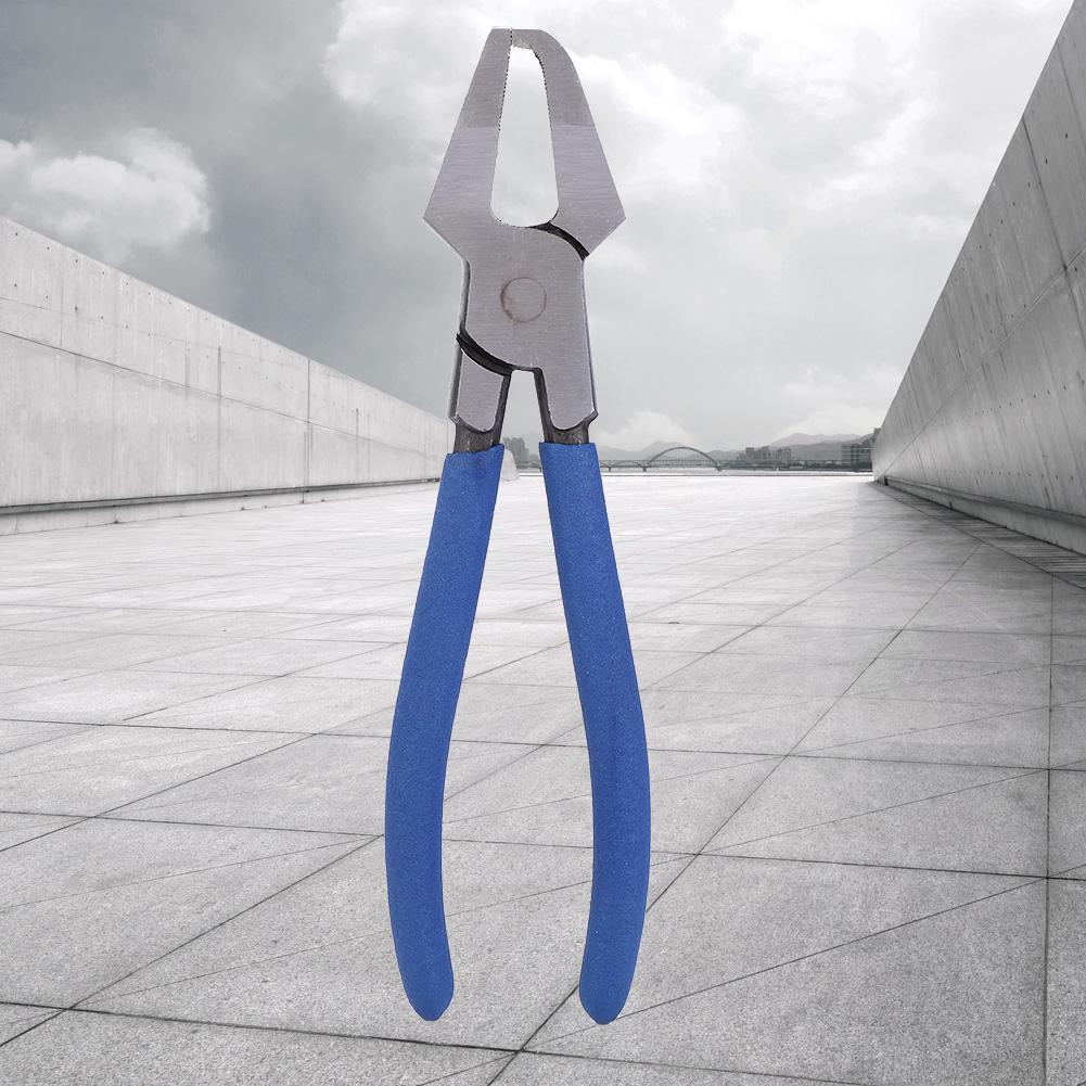 8in Glass Cutting Pliers High Carbon Steel PVC Handle Strong Clamping Force Hand Tool