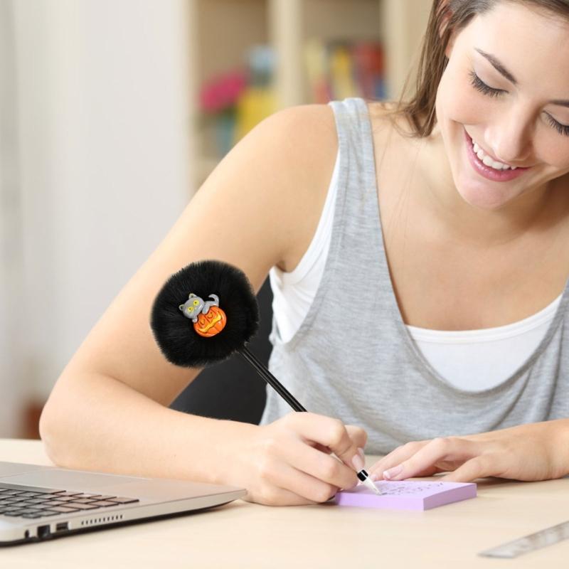 4 Peças Caneta Gel Desenho Animado Halloween Caneta Engraçada para Escrever Materiais de Escritório para Estudante Recompensa de Jogo Suprimentos para Festa de Halloween