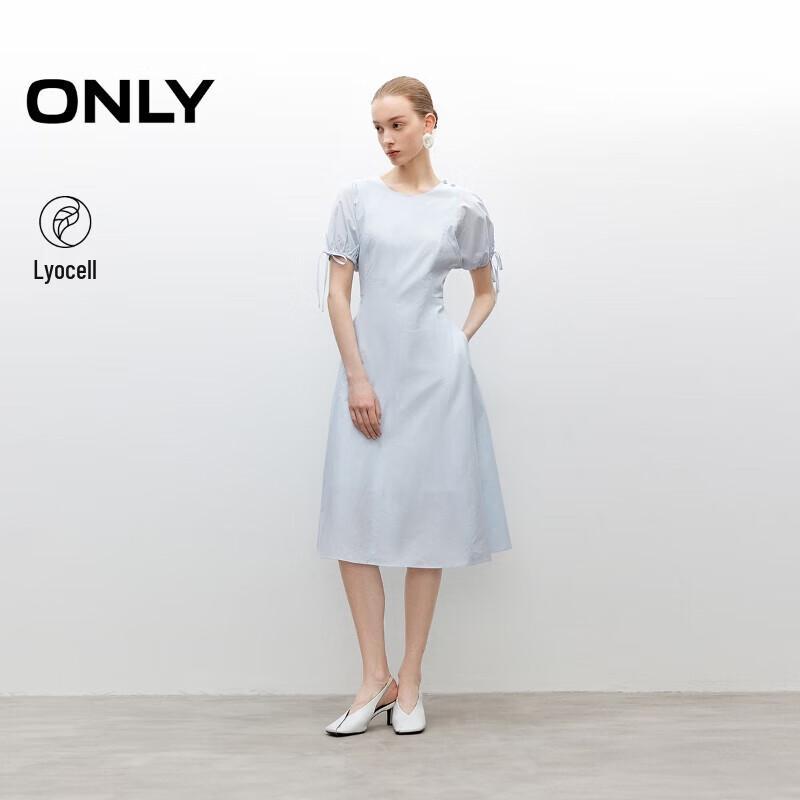 

ONLY Women s A-Line Puff Sleeve Midi Dress L
