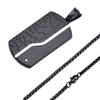 Valentine's Day Gift Stainless Steel Jewelry Dog Tag Man Necklace Pendant  For Wedding Birthday Party Dad Boyfriend