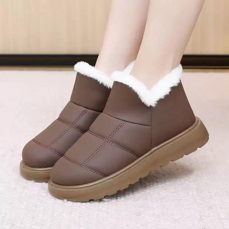Shoes winter velvet thickened warm cotton shoes waterproof and non-slip casual short boots soft-soled comfortable snow boots