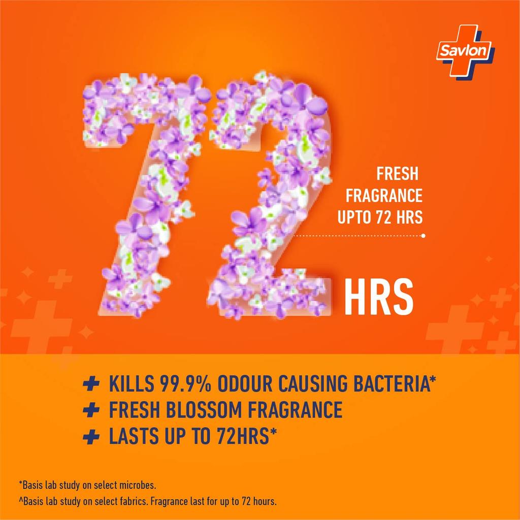 Savlon Soft & Protect Fabric Conditioner 890ml Fresh Blossom Fragrance for Softness and Germ Protection