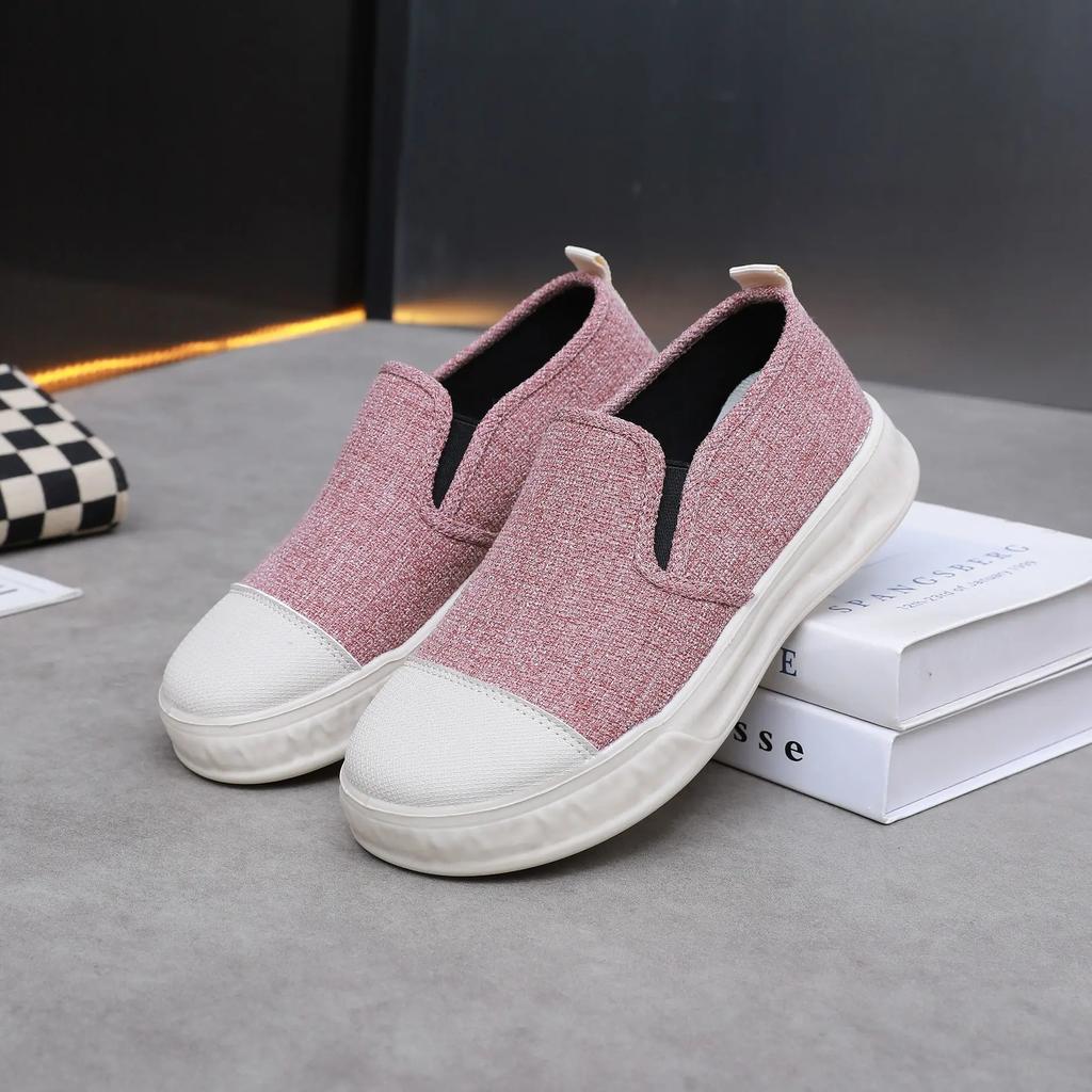 High On Platform Canvas Shoes for Women Original Offer Comfortable and Elegant Cotton Cheap Trends 2025 Deals New Woman Footwear