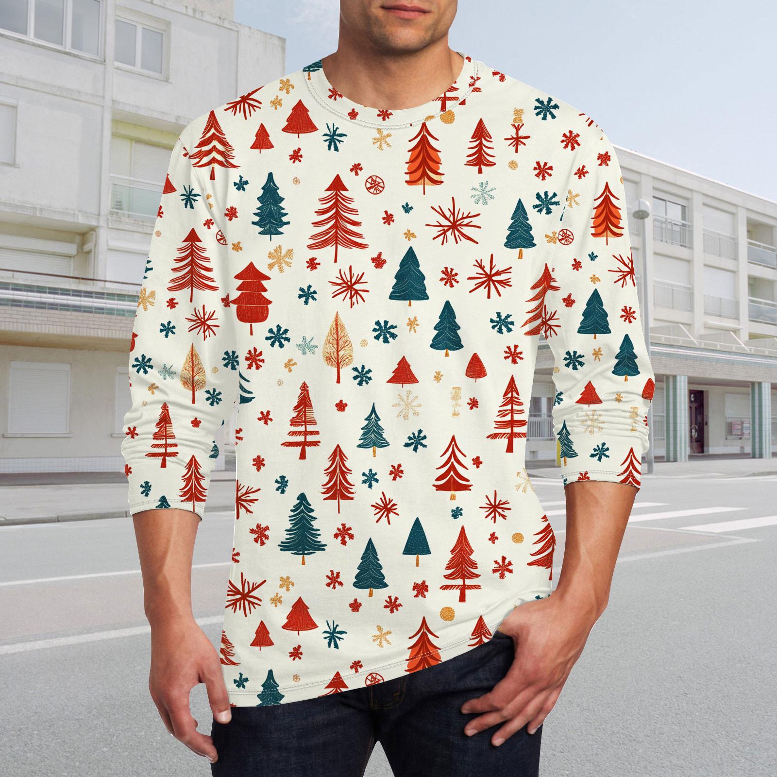 

Муж. Футболка Круглый вырез Одежда Одежда На открытом воздухе Длинный рукав С принтом Модельер Винтаж XL бежевый