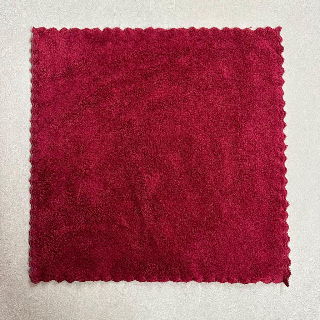 High-Density Coral Fleece Soft Absorbent Towel - 30x30 Square Baby Handkerchief & Dishcloth