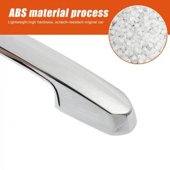 LHD Silver ABS Outer Door Handle Cover for Toyota Land Cruiser LC300 +