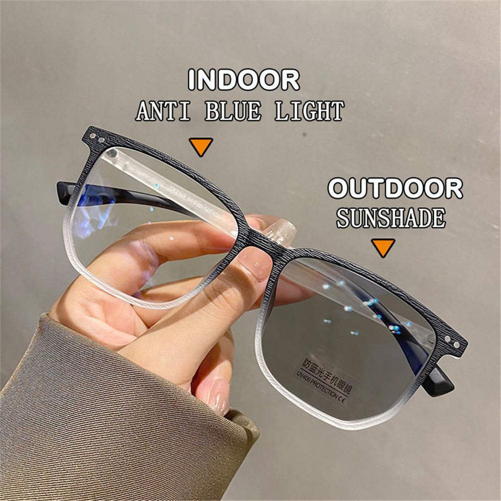 Style Reading Glasses Color Changing Myopia Glasses Ultra Light Blue Light Proof Glasses Unisex Sunglasses Women