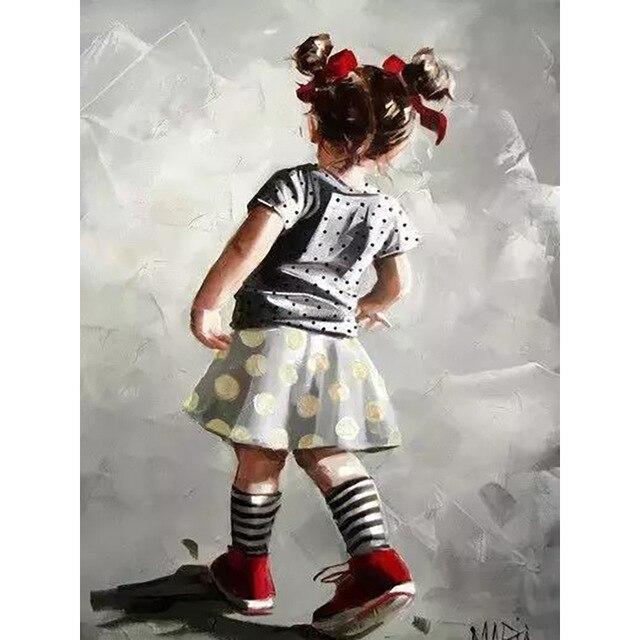 5D Cartoon Diamond Painting Full Square Round Girl Diamond Cross Stitch Mosaic Diamond Rhinestone Embroidery Home Decoration
