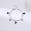 Four-leaf Clover Bracelet with Double Chain High-end Luxury Jewelry