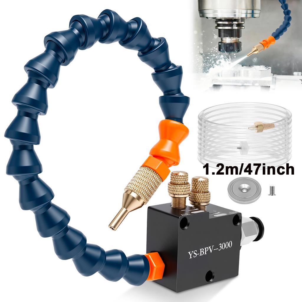 Mist Coolant Lubrication Spray System with Magnet Base for Milling Machine CNC Lubrication Spray Pump Mini Mill for Metal Nozzle