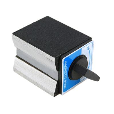 Doppelte magnetische Indikator-Basen Ohne Einstellarm 8T Klemmkraft Robust V-Nuten Gewindebohrung Schwarz
