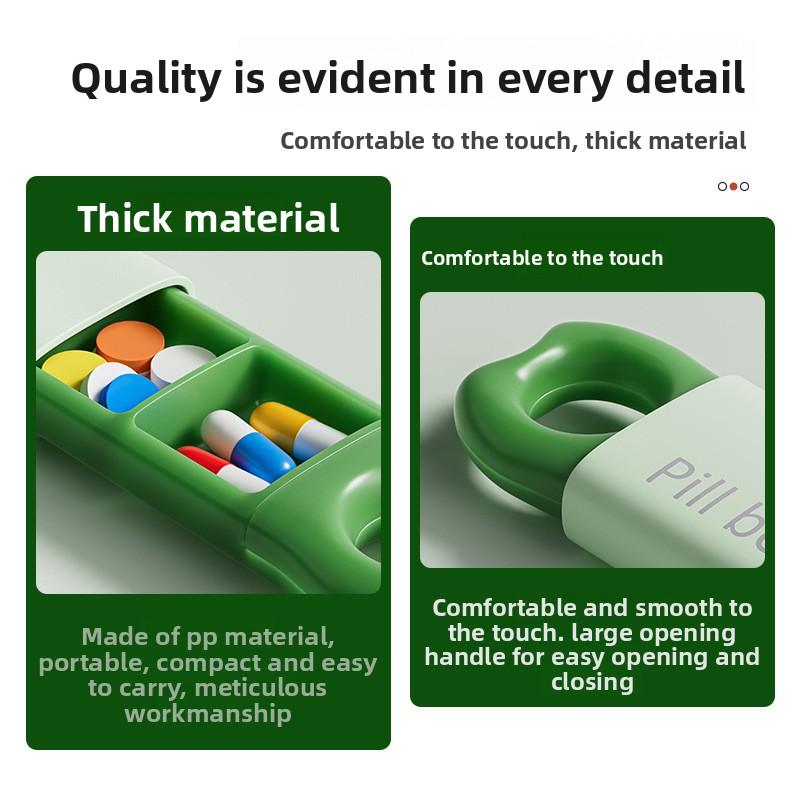 1PCS Mini Multifunctional Compartment Portable Medicine Box for Travel, Simple Packaging and Storage of Medicine