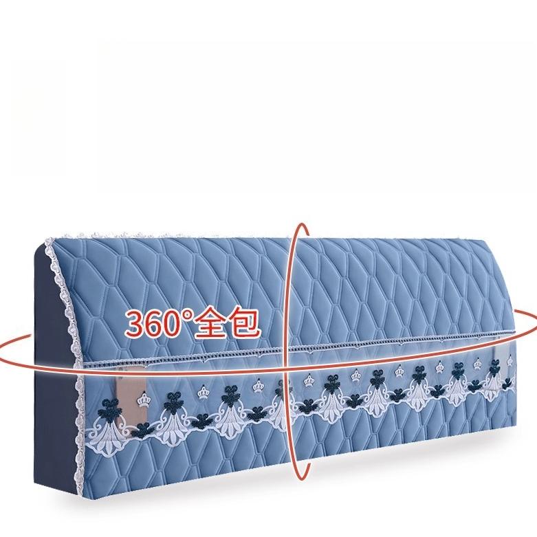 Solid Color Simple Elegant Headboard Cover Thickened Anti-collision Full Package Cloth Sleeve Universal Fit for Most Headboards