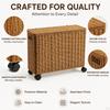 Cesto Contenitore Stretto con Manico Organizer Multiuso per Oggetti Vari Porta Riviste per Cucina