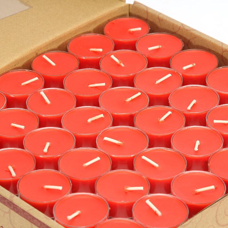 LIEI 4-Hour Smokeless Ghee Buddha Lamps - Plum Blossom, 108 Count