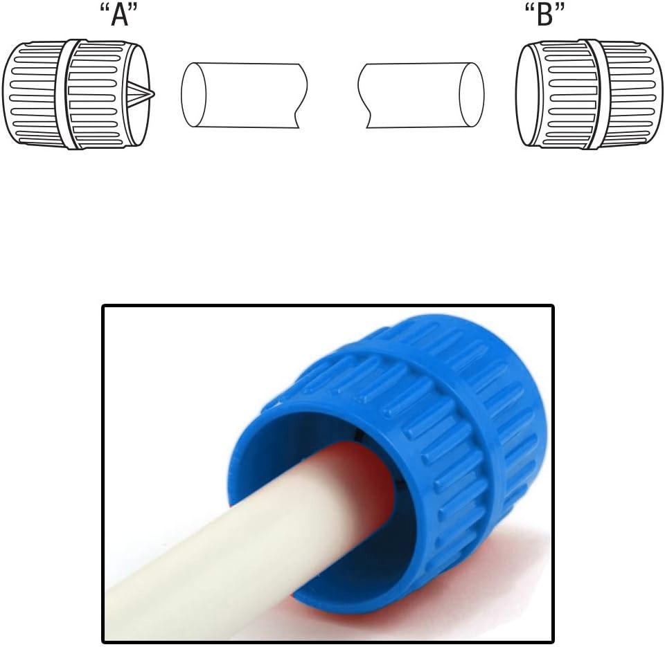 1/2 Pieces Inner-Outer Reamer Pipe and Tube Deburring Reamer Tubing Chamfer Tool for PVC PPR Copper Brass Aluminum Pipes