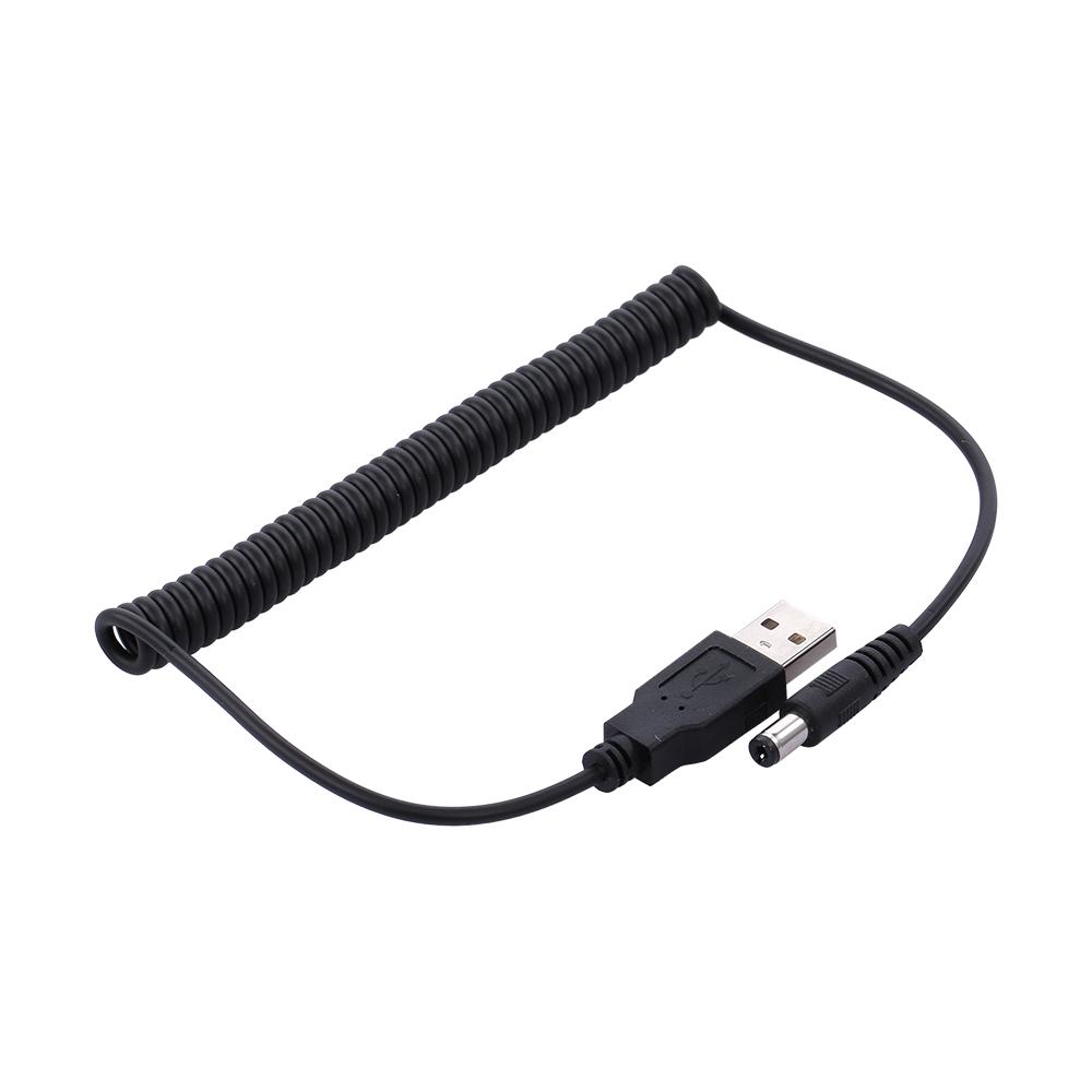 USB Male to DC 5.5 x 2.1 Male Power Cable Spring Power Line for PC Computer Godyluck USB Male to DC 5.5 x 2.1 Male Power Cable Spring Power Line for PC Computer Godyluck
