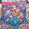 Underwater Two Sea Turtles Office Rug Chair Mat, Entryway Carpet, Suitable for Front Door, Bedroom, Living Room, Desk, Holiday Gift