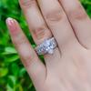 Marquise Crystal Cubic Zirconia Rings Luxury Wedding Accessories for Women Modern Fashion Design Female Jewelry Hot Sale