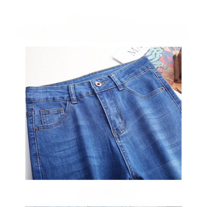 Jeans Women's Blue Micro-flared Pants High-waisted Slim-fit Wide-leg Pants