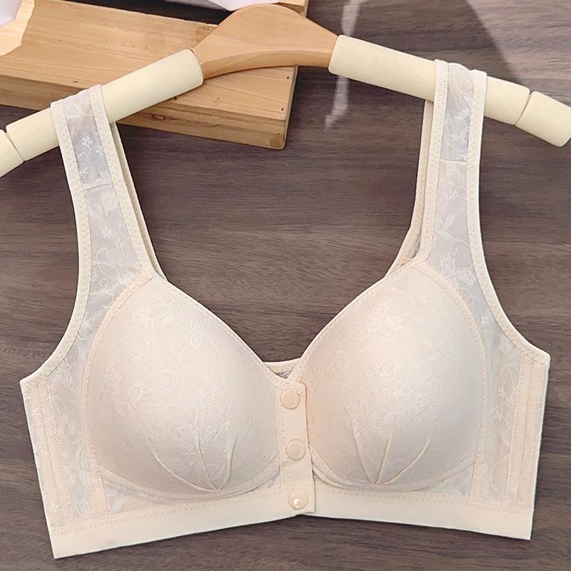 Front Buckle Push-Up Wire-Free Nursing Bra for Plus Size and Older Women