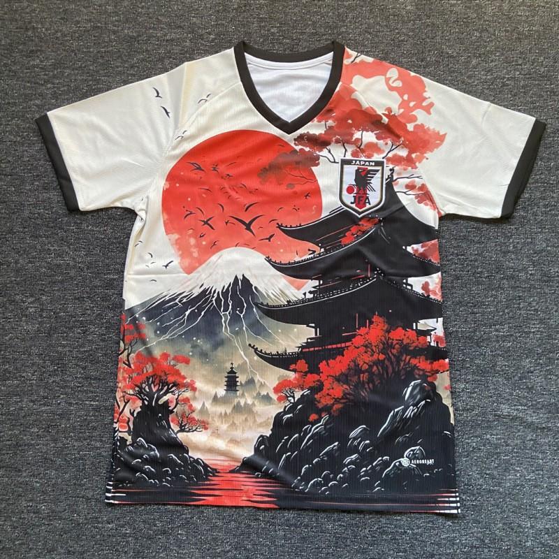 Kurzärmeliges Fußballtrikot inspiriert von der japanischen Nationalmannschaft Anime-Kollaboration Dragon Ball One Piece Naruto