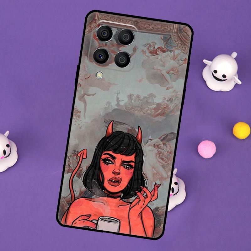 Lovely Bad Devil Girl Cover For Samsung Galaxy M54 M14 M34 M33 M13 M23 M53 M15 M55 M31 M51 M20 M30s M32 M52 Case