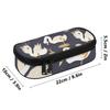 Pen Case Large Capacity Durable Polyester Fabric Easy Open Zipper with Mesh Pocket Removable Divider and Pen Slots for Boys Girls