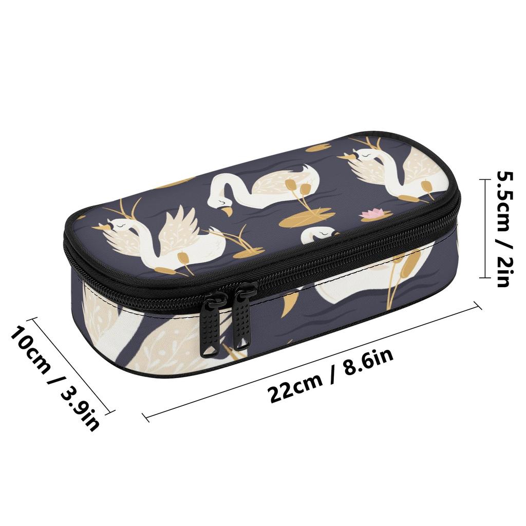 Pen Case Large Capacity Durable Polyester Fabric Easy Open Zipper with Mesh Pocket Removable Divider and Pen Slots for Boys Girls