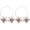 2Pcs Japanese Flower Curtain Tiebacks Bohemian Iron Rope Curtain Drapes Holder Clip Drapery Holdback Farmhouses Decors