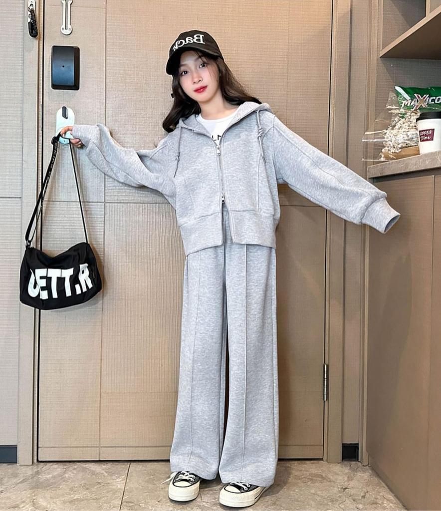 KOSIKINI Casual Tracksuit Junior Long Sleeve Hoodie and Sports Sizes and Available In Sizes and This Item Is Available In Sizes and Girls' Set, Kids'