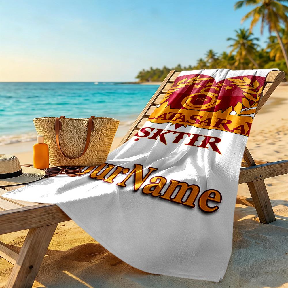 Galatasaray Customize Your Name Beach Towel High Absorbency & Quick-Dry Portable for SwimmingBeachCamping Travel Beach AccessoriesGym