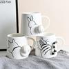 Cute Cartoon Panda Ceramic Mug Japanese Creative Animal Coffee Cup Water Cup Home Office Afternoon Tea Milk Cup Drink Gift