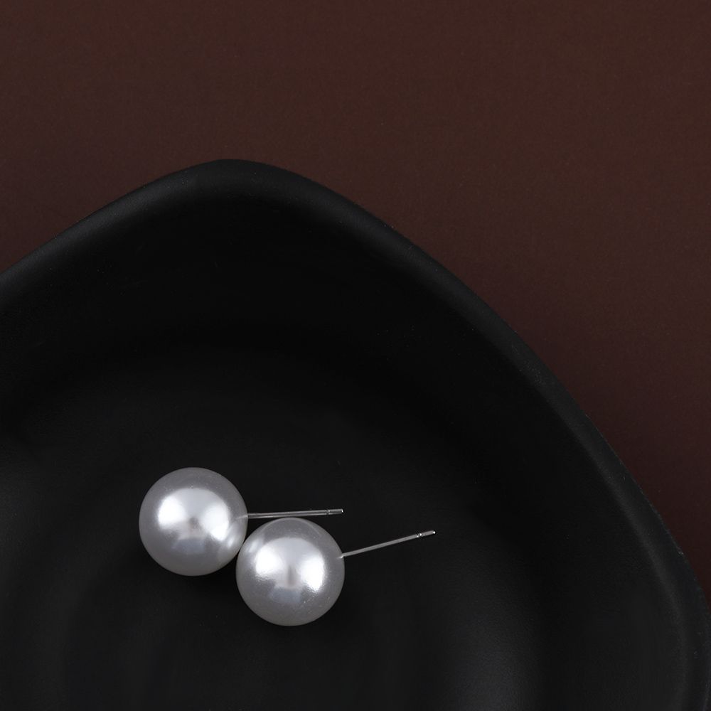 Round Shape Pearl Earrings 4mm 5mm 6mm 8mm 10mm 12mm Elegant Round Ball Earrings Jewelry Accessories Ear Stud Wedding Engagement