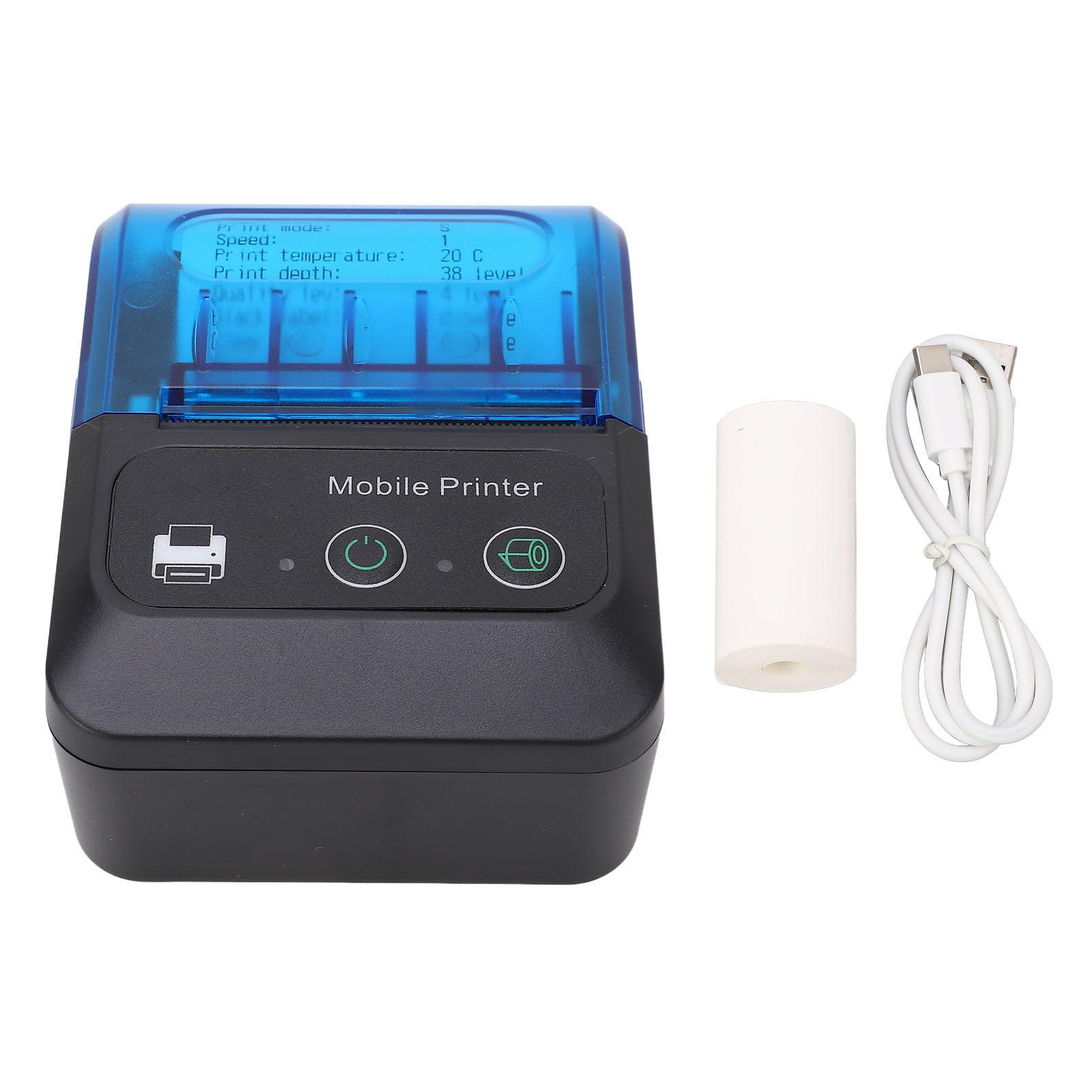Thermal Printer 2in Thermal Label Printer Machine 203DPI 80mm s 58mm Width for Home
