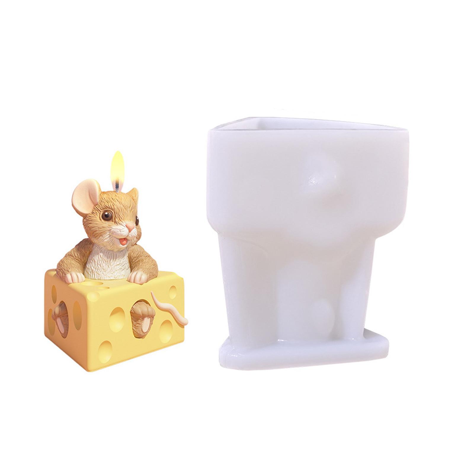 

Многоразовая силиконовая форма для мыши, сыра, кукурузы, свечи для выпечки, поделок из смолы и украшений для детской вечеринки, для ежедневного использования A