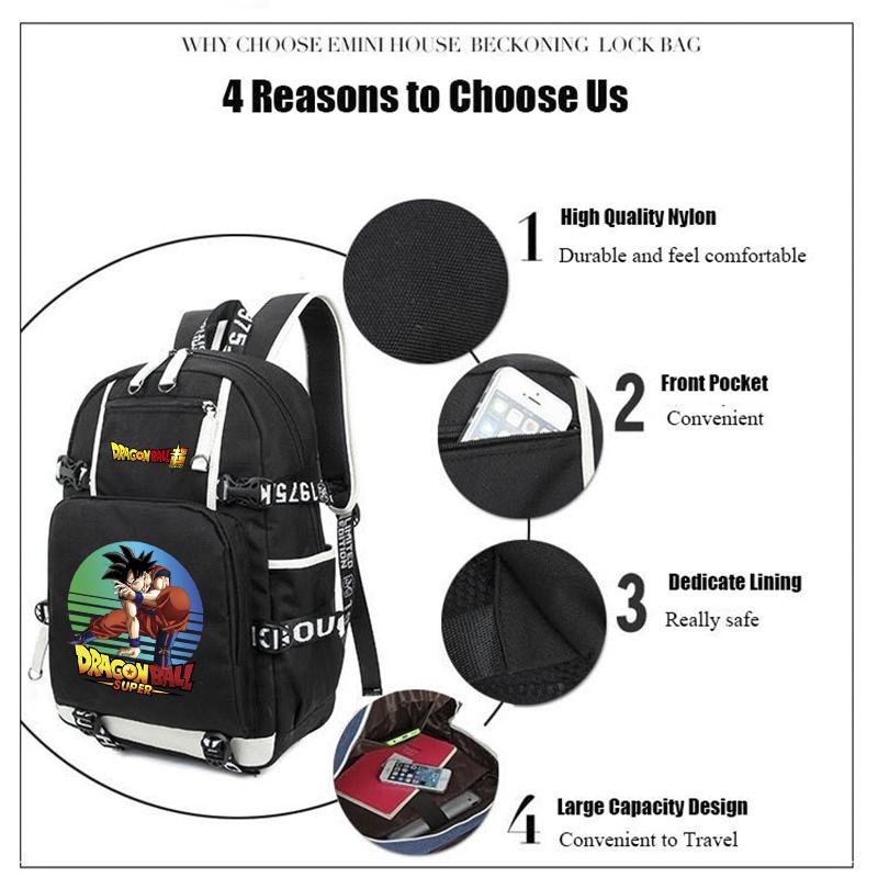 Anime Dragon Ball Students Boys Girls Schoolbag Goku Backpack Children Teenager Cartoon Bagpack Waterproof School Bag Mochilas